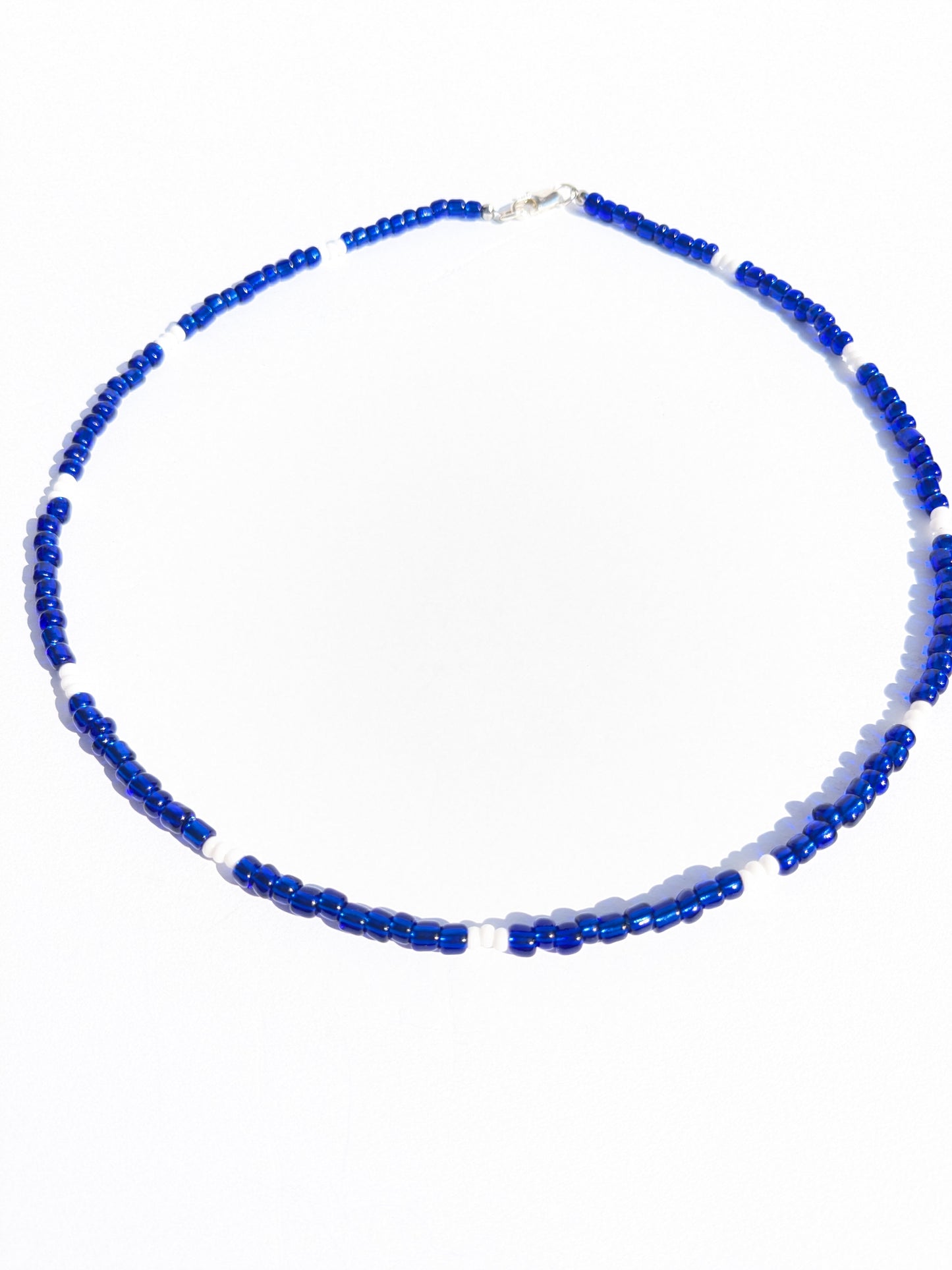 Blue Seed Bead "Immanuel" Necklace