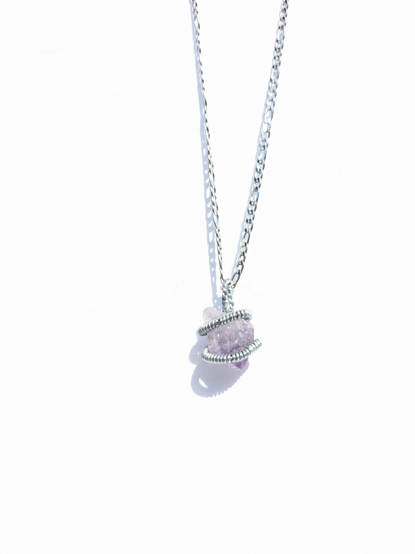 Stainless Steel Amethyst Necklace "Peace"